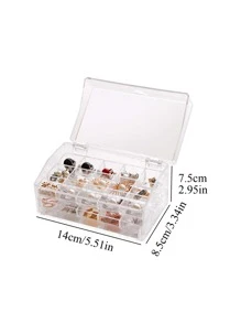 1入組透明首飾收納盒 - 無色 - 查看 3