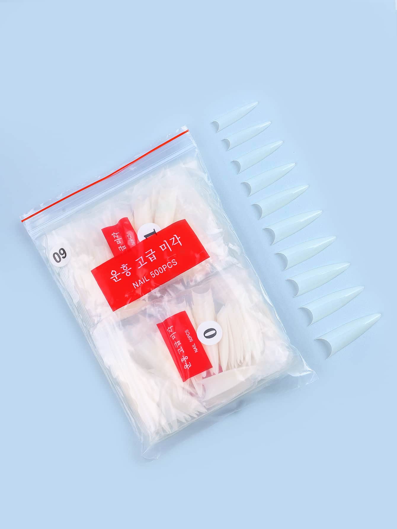 500 móng giả nối dài - Màu be - Xem 1