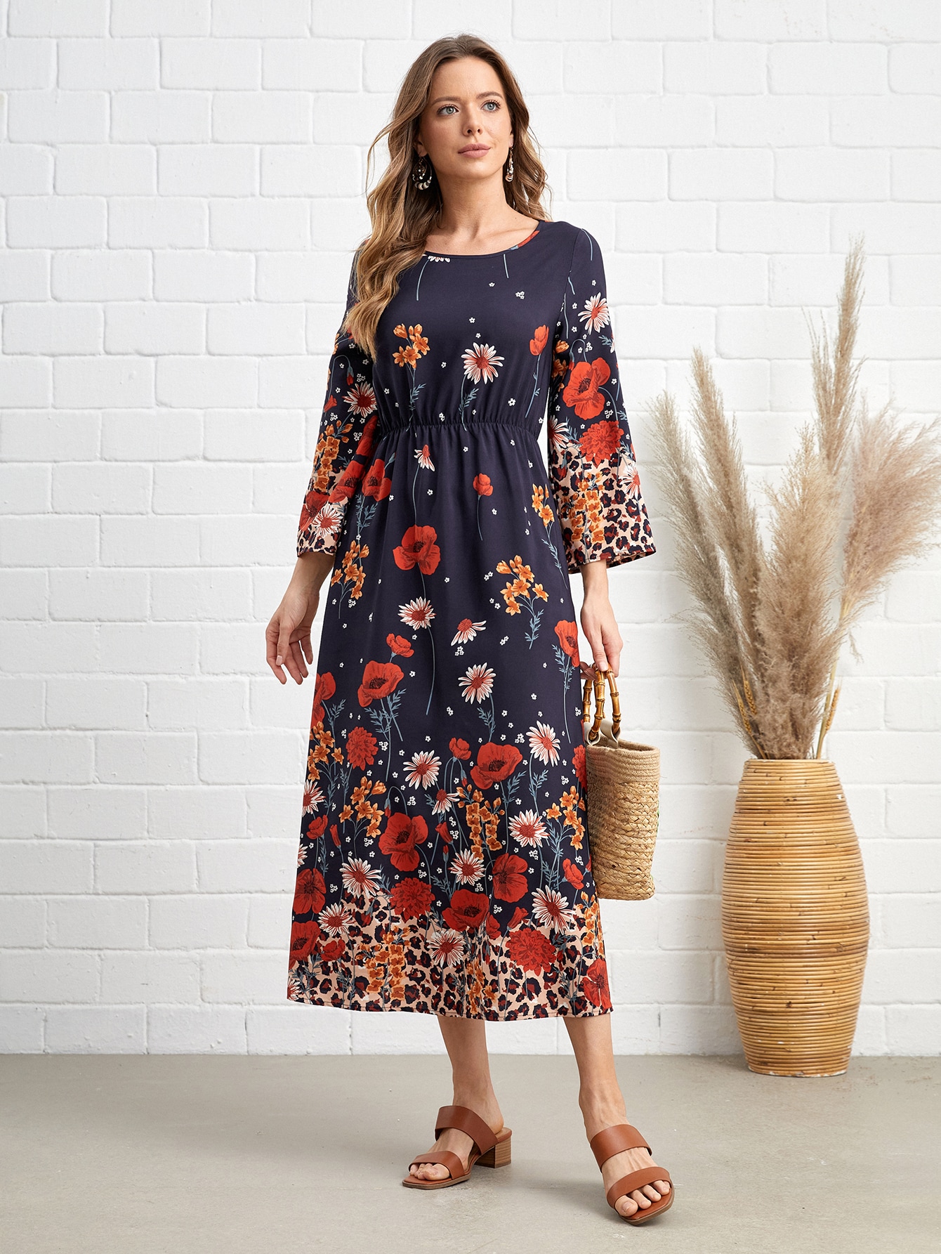 EMERY ROSE Robe trapèze à imprimé floral | Mode en ligne | SHEIN FRANCE