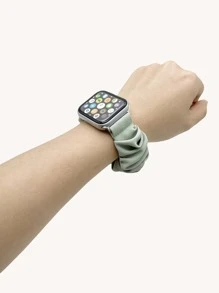 1pc Solid Scrunchie Design Apple Watch Band Apple Watch Strap Band Apple Watch Band Apple Watch Strap Strapband,Apple Watch Band Apple Watch Strap Band Apple Watch Band Apple Watch Strap Strap Band 49/45/44/42/41/40/38mm, Compatible With Apple Watch Band Apple Watch Strap Band Apple Watch Band Apple Watch Strap Strap Ultra/SE 8/7/6/5/4/3/2/1 - Mint Green - View 4