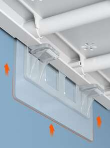 2入組透明壁掛式儲物架 - 無色 - 查看 4