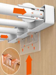 2入組透明壁掛式儲物架 - 無色 - 查看 5