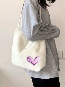 4pcs Heart Design Sequin Decor Iron-on Patch - Purple - View 4