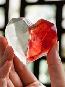 1pc Geometric Heart Silicone Mold, DIY Handmade Tool - White - View 3