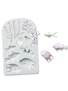 1pc Fish Design DIY Silicone Mold - Light Grey - View 1