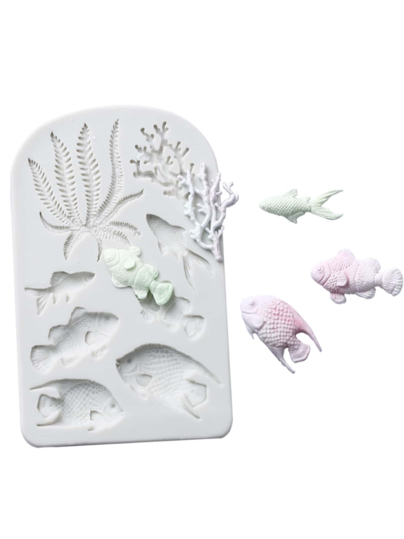 1pc Fish Design DIY Silicone Mold - Light Grey - View 1