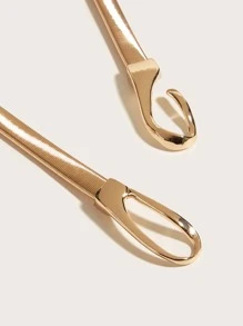 Party Metal Buckle Elastic Belt - Gold - View 4