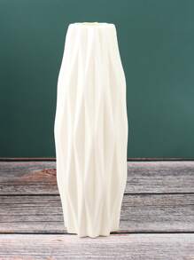 1 件室内装饰花瓶、干花容器、创意花卉插花装饰、PE 花瓶、家居装饰、花瓶、中心装饰、桌面装饰 - 白色 - 查看 1