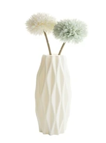 1 件室内装饰花瓶、干花容器、创意花卉插花装饰、PE 花瓶、家居装饰、花瓶、中心装饰、桌面装饰 - 白色 - 查看 4
