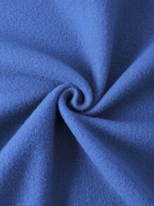 INAWLY 纯色拉链抽绳保暖内衬连帽衫、长袖上衣