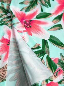 Manfinity RSRT Hombres Camisa con estampado tropical sin camiseta