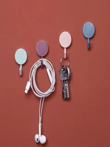 15入組隨機顏色自粘壁掛鉤堅固不打孔衣帽袋浴室門廚房毛巾掛鉤家居收納配件 - 彩色 - 查看 4