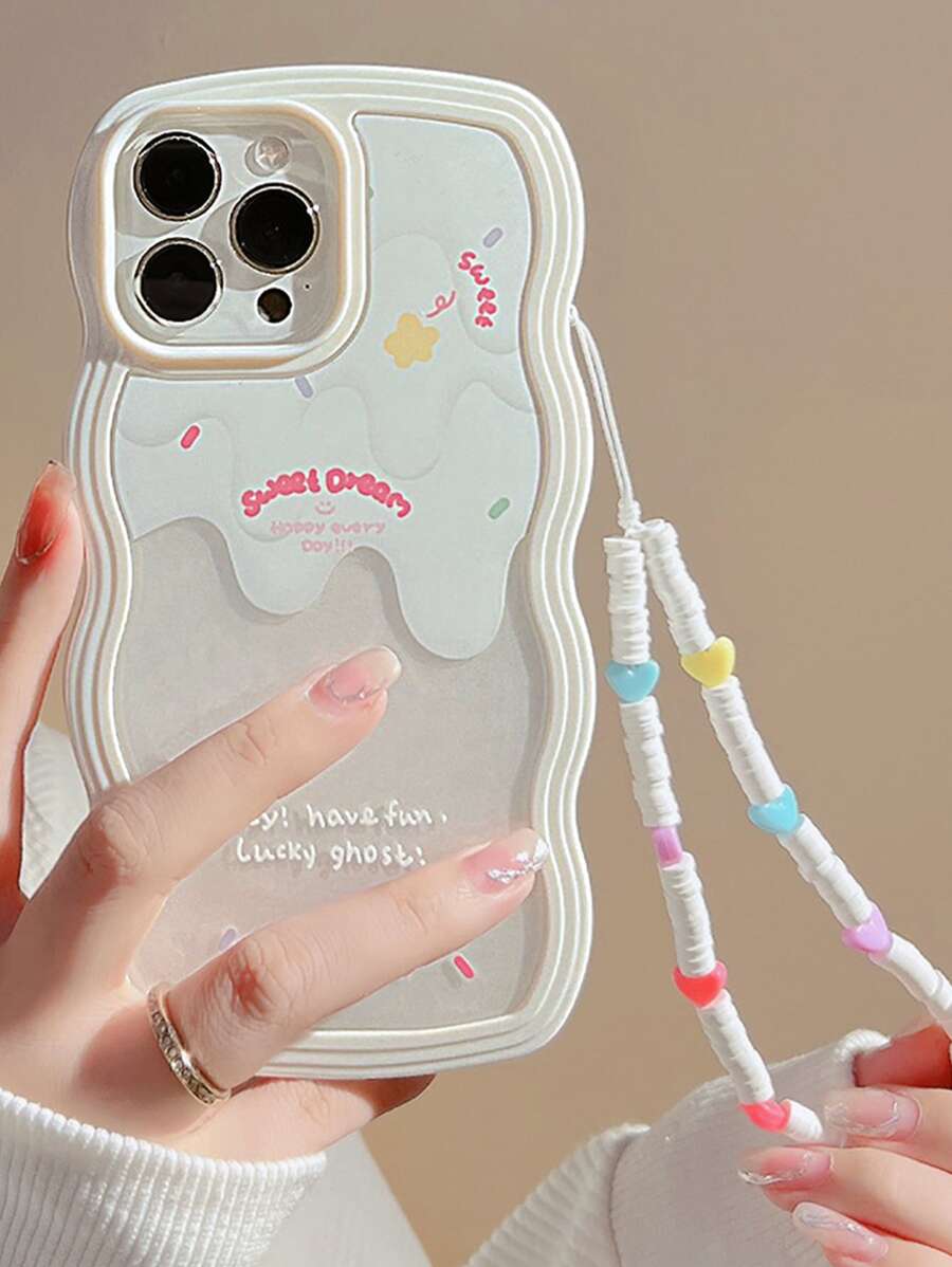 Vỏ điện thoại lỏng nóng chảy có dây buộc cườm - Nhiều màu - Xem 1