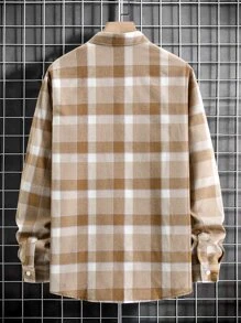 Manfinity Men Random Plaid Print Shirt Without Tee - Multicolor - View 2