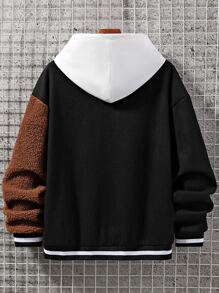 Manfinity Hypemode Nam Áo khoác Đại học Bản vá Gấu Không có áo Hoodie - màu đen - Xem 2