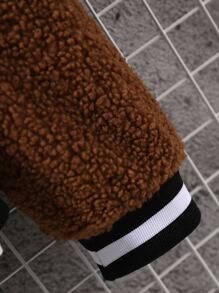 Manfinity Hypemode Nam Áo khoác Đại học Bản vá Gấu Không có áo Hoodie - màu đen - Xem 5