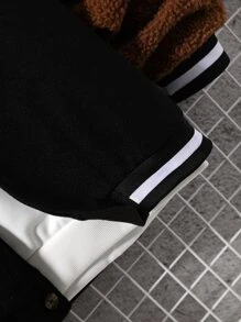 Manfinity Hypemode Nam Áo khoác Đại học Bản vá Gấu Không có áo Hoodie - màu đen - Xem 8