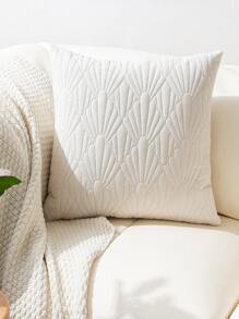 1pc Vỏ đệm màu rắn không có chất làm đầy - Màu be - Xem 4