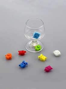 8入組卡通設計隨機色玻璃馬克筆