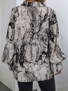 EMERY ROSE Áo sơ mi Nút Túi Đá hoa Giải trí - Nhiều màu - Xem 2