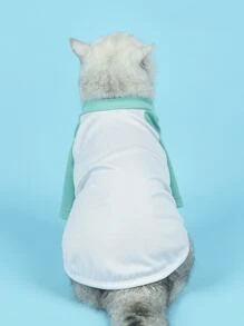 簡約風設計寵物T恤衫 - 彩色 - 查看 2