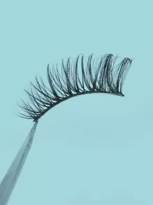 Himirell 5 对猫眼风格自然俄罗斯浓密交叉黑色假睫毛，日常和约会化妆必备，视觉增强眼睛大小条状睫毛，睫毛，睫毛，假睫毛 - 黑色 - 查看 6