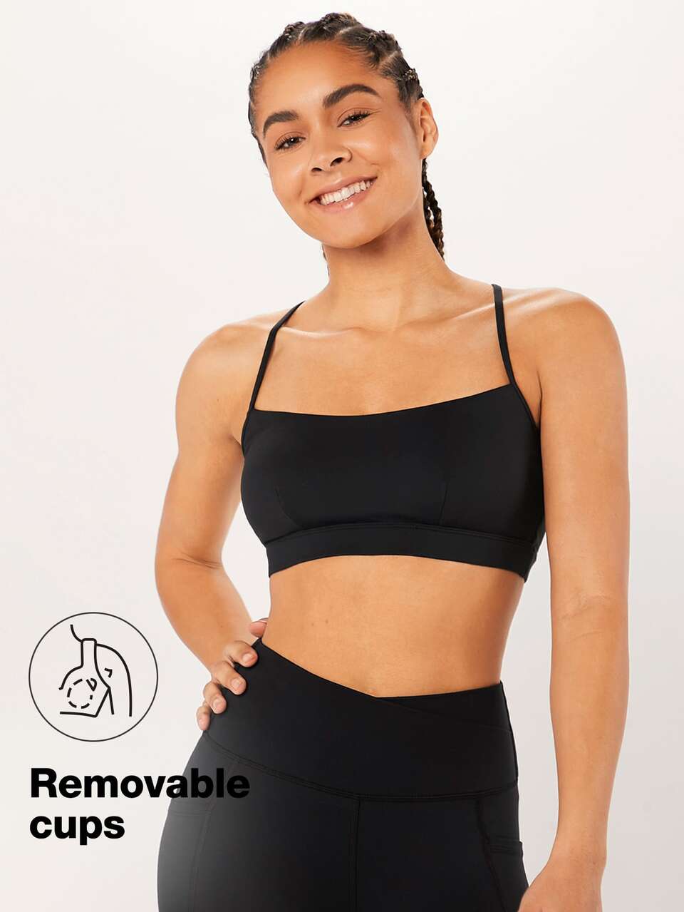 FeatherFit™ Convertible Skinny Strap Sports Bra