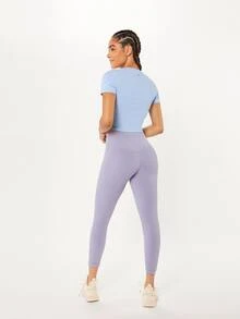 GLOWMODE Camiseta Contorneada Featherfit™ Con Bolsillo Lateral - Celeste - Ver 7