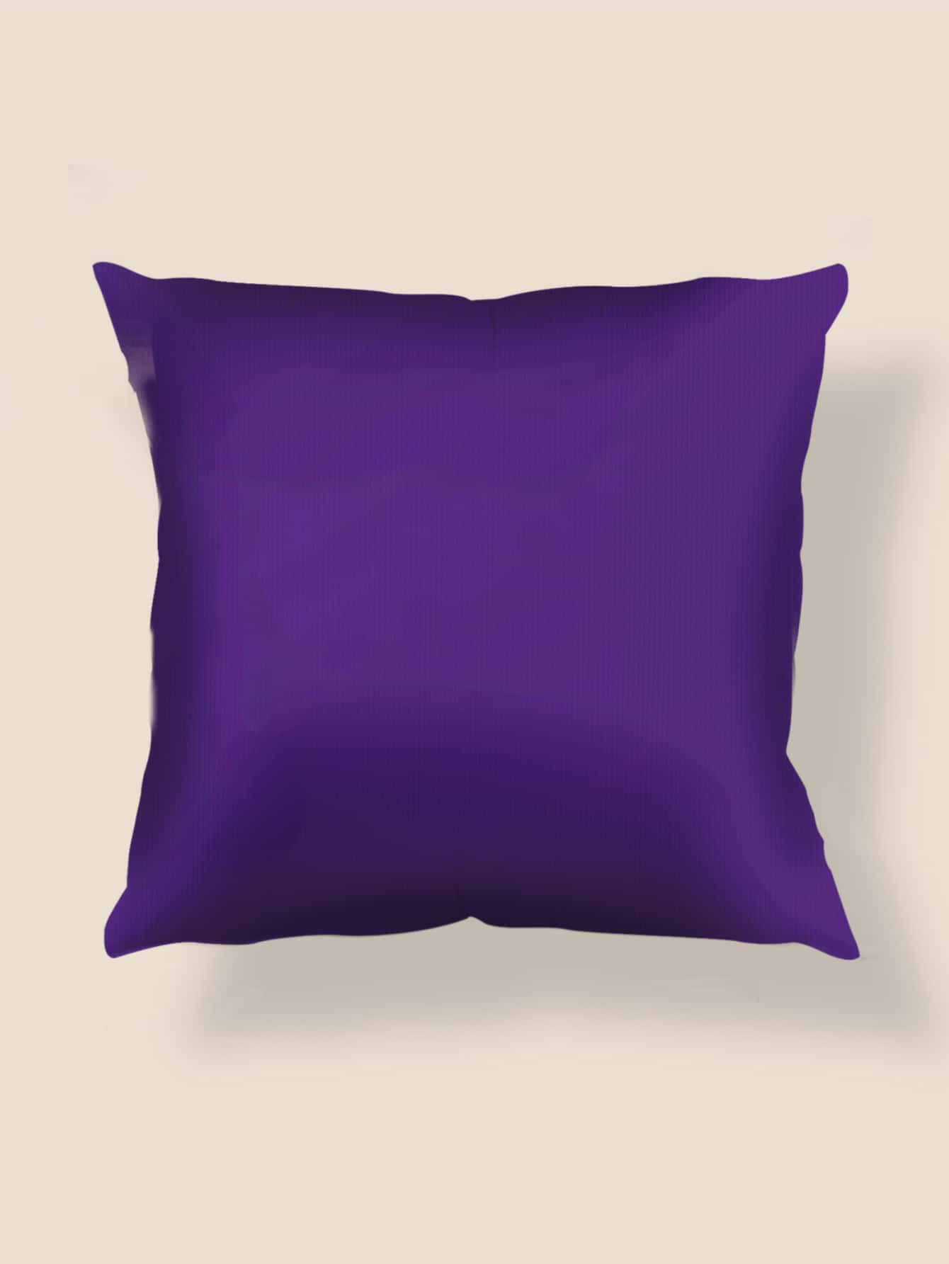 Plain Cushion Cover Without Filler - Purple - View 1