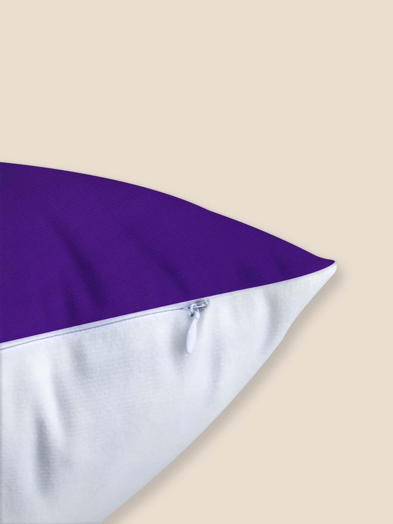 Funda de cojín sin relleno liso - Morado - Añade 3