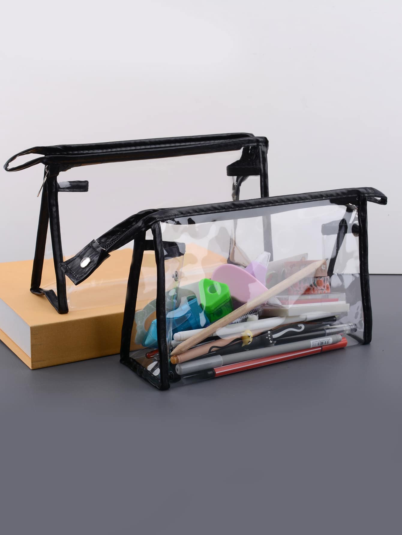 1 pieza Estuche transparente - Multicolor - Ver 1