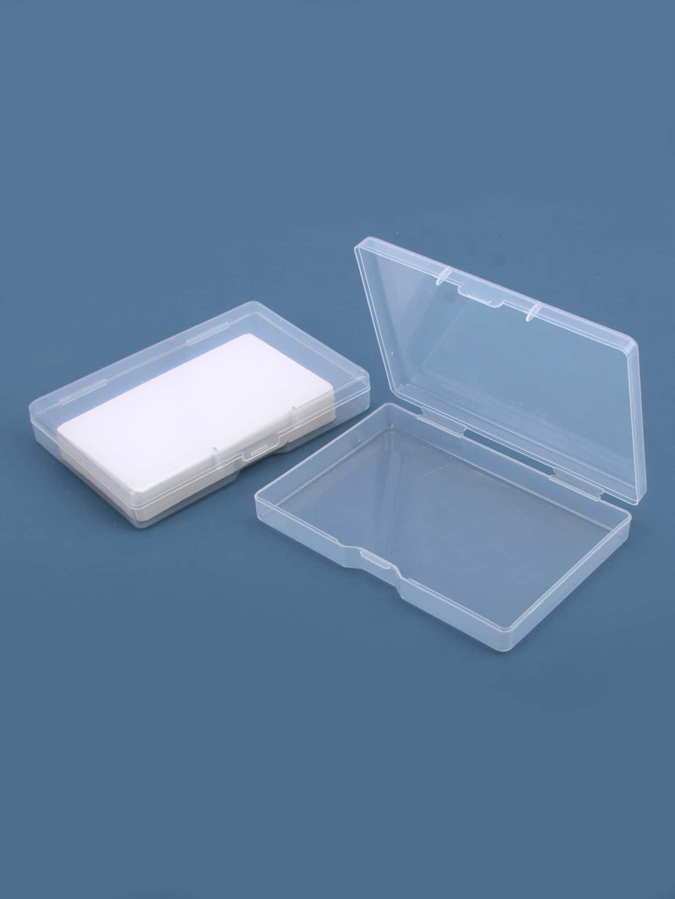 1pc Clear Business Card Case - Clear - View 1