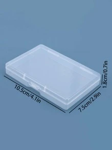 1pc Clear Business Card Case - Clear - View 4