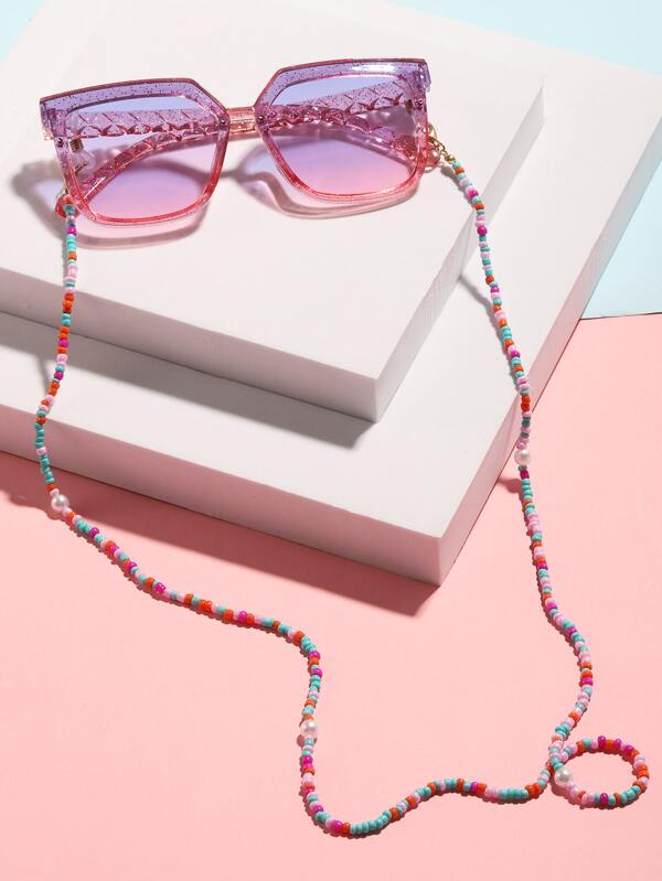 نظارات شمسية وسط و كبير أكريليك مربع زخرفة قطعة واحدة بنات اطفال