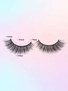 20 Pairs Faux Mink Eyelashes, Natural Cat Eye 3D Curly False Lashes, Suitable For Holiday And Stage Makeup - Black - View 5