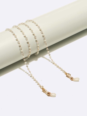 1pc 3mm Clear Crystal Eyeglasses Chain For Women Glasses Accessories For Women