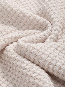 DAZY Chất rắn Vòng cổ Áo thun - Màu be - Xem 3