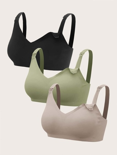 BloomMama Maternity 3pack Solid Nursing Bra