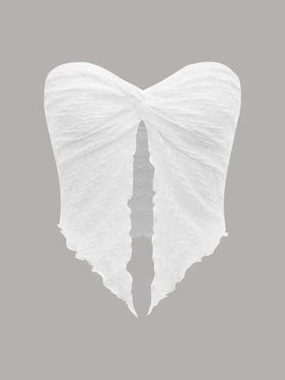 SHEINICONTwistSplitHemTubeTop - Popular on SHEIN