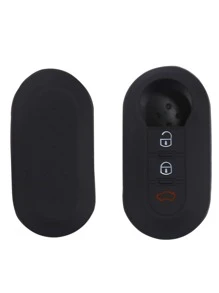 1入組車鑰匙殼與菲亞特500兼容,鑰匙表袋用鏈條或絲帶連接到馬甲懷錶套 - 黑色 - 查看 4
