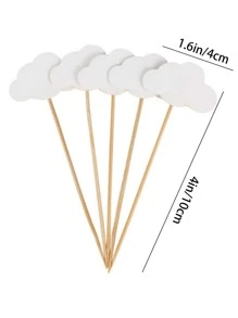 5 chiếc topper bánh thiết kế hình đám mây, trang trí bánh màu trắng cho tiệc sinh nhật, giáng sinh - trắng - Xem 3