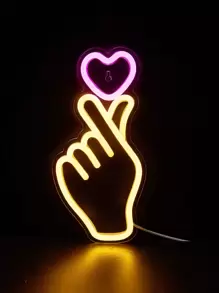 CHI-BUY Panneau lumineux LED en forme de cœur avec éclairage néon sur panneau acrylique, alimenté par USB. Convient pour la décoration murale de la maison, de la chambre, pour l'ambiance, les mariages, les fêtes et les jours fériés.