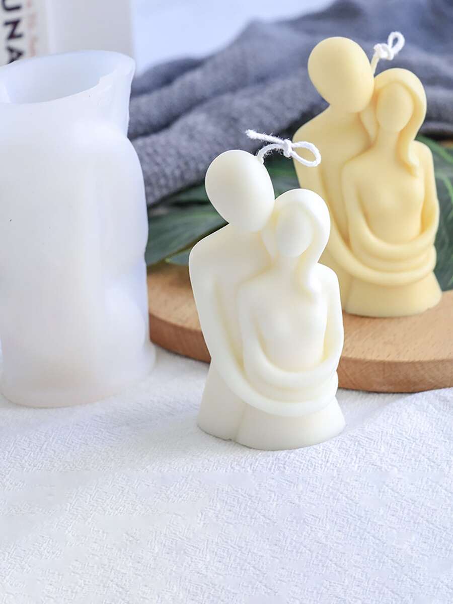 Khuôn nến thơm bằng silicon 1pc - trắng - Xem 1