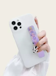 卡通臉推拉手機支架 - 紫色 - 查看 1