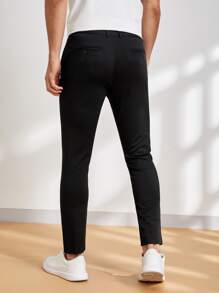 Manfinity VCAY Men Slant Pocket Tailored Trousers - Black - View 2