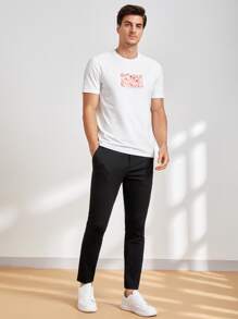 Manfinity VCAY Men Slant Pocket Tailored Trousers - Black - View 3