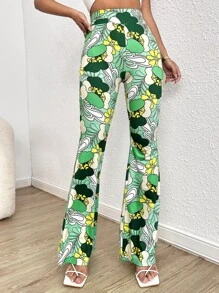 Soleia 印花喇叭褲 - 彩色 - 查看 4