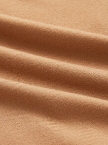 Solid Cami Lounge Dress, Long Dress - Brown - View 3