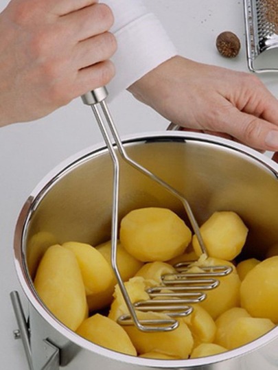 Prensador de patatas de 1 pieza, triturador de patatas de acero inoxidable, para cocina