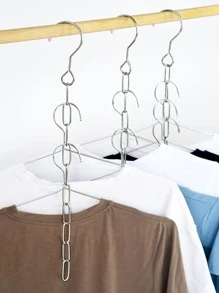 1 pieza/2 piezas de Cadena de almacenamiento de ropa de acero inoxidable para organizador de armario - Multicolor - Ver 4